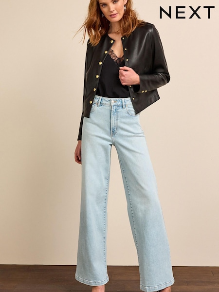 Bleach Blue Hourglass Wide Leg Jeans (D80471) | €49