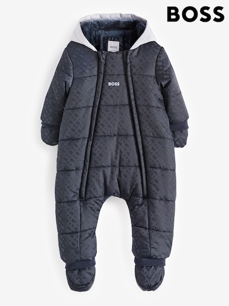 BOSS Baby Navy Blue Logo Snowsuit (D80682) | €114