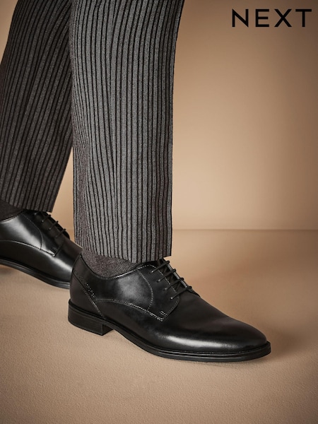 črna - Signature Leather Derby Shoes (D80797) | € 51
