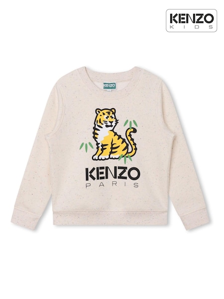 Kenzo Kids Cream Tiger Logo Sweatshirt (D80840) | €56 - €83