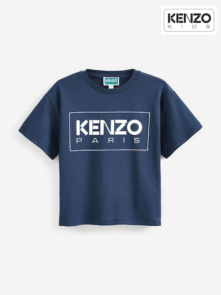 Kenzo Kids Unisex Blue Logo T-shirt (D80843) | ‏282‏₪ - ‏307‏ ₪