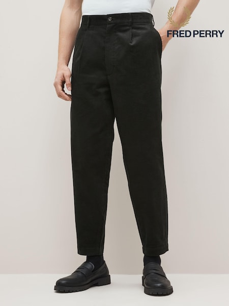 Fred Perry Green Waffle Cord Tapered Fit Trousers (D81949) | €33