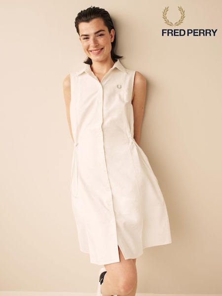 Fred Perry Sleeveless Shirt White Dress (D82072) | €33