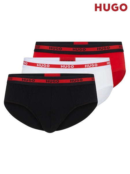 HUGO Red Hip Planet Briefs 3 Pack (D82197) | AED122