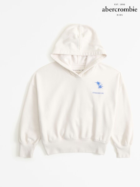 Abercrombie & Fitch Holiday Back Graphic Print White Hoodie (D82438) | 27 €