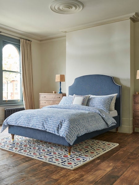 Nina Campbell Clabon Indigo Lowndes Bed Upholstered (D82440) | €694 - €821