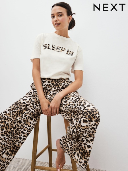 بني فاتح شكل فهد - 100% Cotton Pyjamas (D82880) | ‏75 ر.ق.