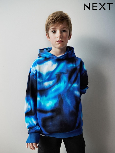 Blue Digital Print Hoodie (3-16yrs) (D83073) | €16 - €23