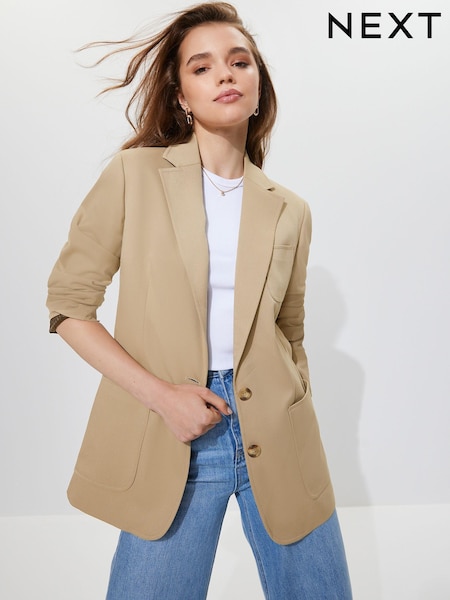 Бежевый - Tailored Single Breasted Blazer (D83309) | €17
