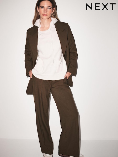 Коричневый - Tailored Wide Leg Trousers (D83313) | €9