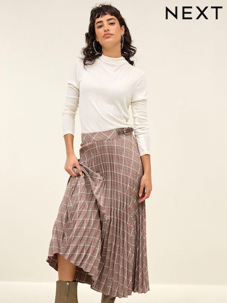 Kariert - Pleated Midi Skirt (D83799) | 19 €