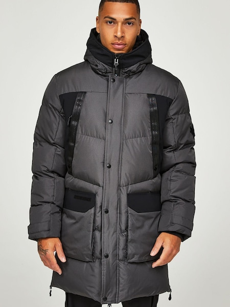 Zavetti Canada Grey Everno Longline Puffer Jacket (D83819) | €79