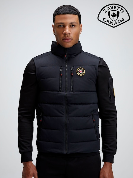 Musta - Zavetti Canada Mens Oshawa 3.0 Tech Puffer Gilet (D83824) | €102