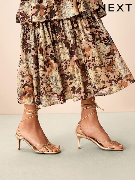 Gold Forever Comfort Wrap Heel Sandals (D84035) | €10