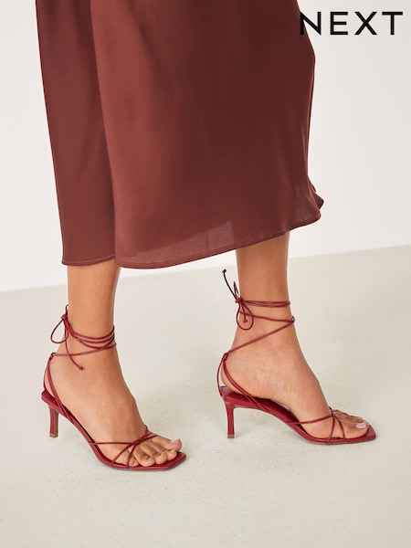 Red Forever Comfort Wrap Heel Sandals (D84039) | €10