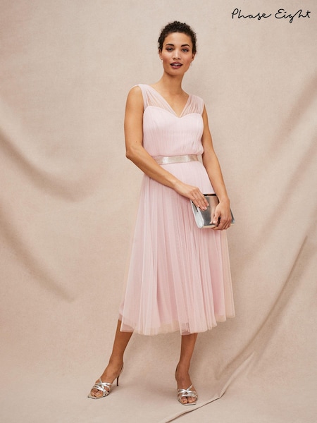 Phase Eight Pink Ella Tulle Dress (D84188) | €108
