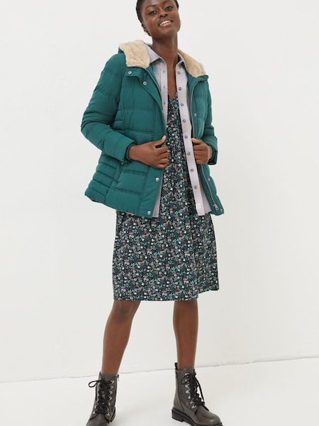 FatFace Green Lara Puffer Coat (D85216) | €70