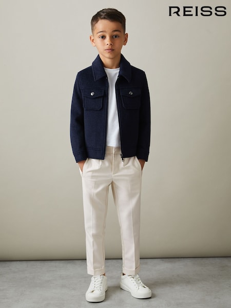Reiss Brighton Relaxed Elasticated Trousers with Turn-Ups (D85489) | 59 €