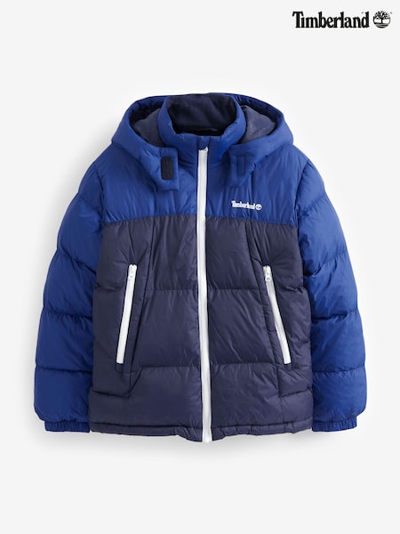 Timberland 2 Tone Logo Hooded Puffer Coat (D85627) | €82 - €99