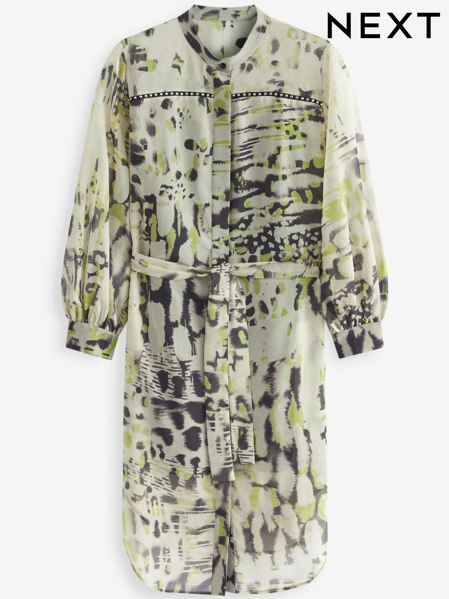 Women s Animal Print Shirt Dresses Knee Length Dresses Next Luxembourg