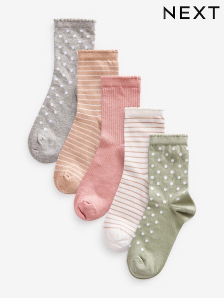 Mehrfarbig - 5 Pack Cotton Rich Ankle Socks (D86401) | 11 € - 13 €