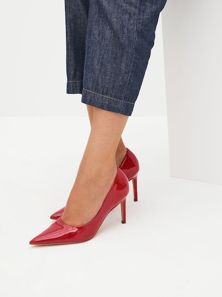 Red Regular/Wide Fit Forever Comfort® Point Toe Mid Heel Court Shoes (D86660) | €19