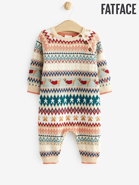 FatFace Multi Baby Knitted Christmas Romper (D86782) | €13