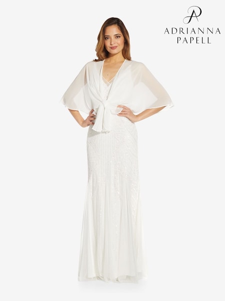 Adrianna Papell Chiffon White Cover-Up (D86841) | €73