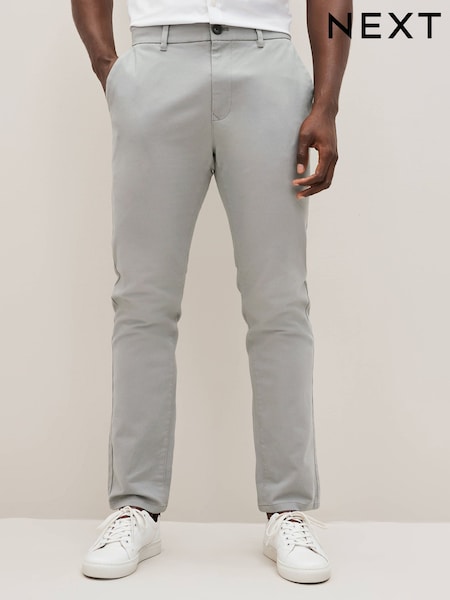 Серый средней длины - Stretch Chinos Trousers (D86912) | €8
