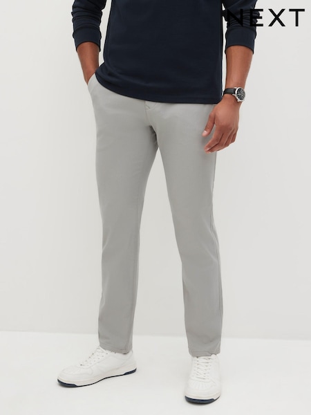 Mid Grey Stretch Chino Trousers (D86923) | €12