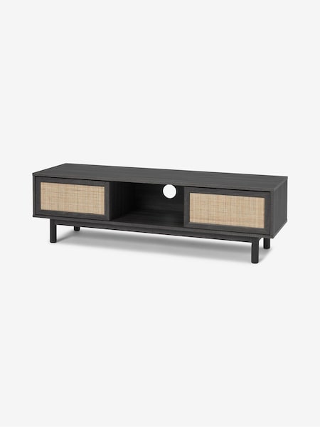 MADE.COM Black Pavia Wide Rattan TV Unit (D86961) | €314