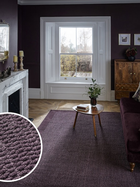 Purple Florence Border Rug (D87189) | €49 - €172