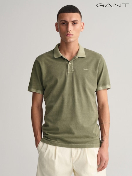 GANT Green 100% Cotton Sunfaded Logo Polo Shirt (D87197) | €57