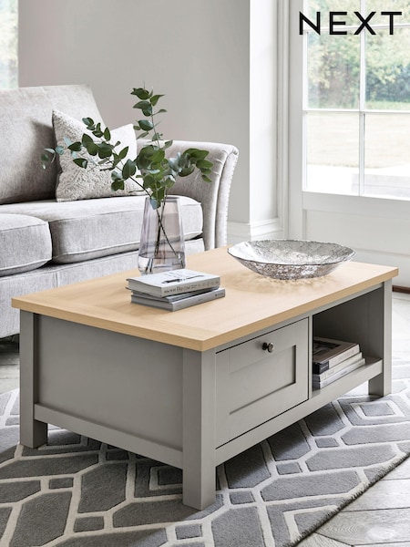 Dove Grey Malvern Oak Effect Storage Coffee Table (D87478) | €340