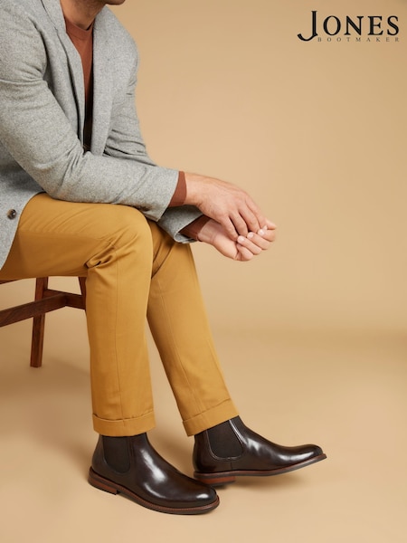 Brun - Jones Bootmaker Eastbourne Leather Chelsea Boots (D87525) | kr2 530