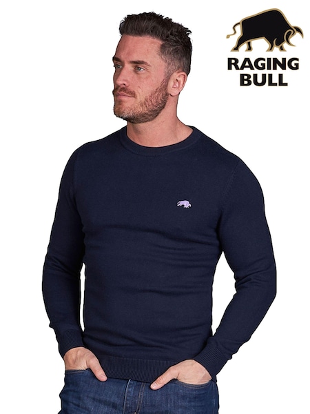 Raging Bull Blue Classic Crew Neck Knit (D87687) | €21 - €23