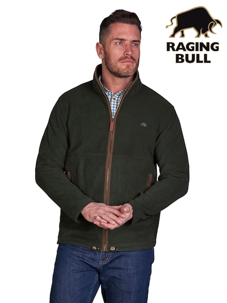 Raging Bull Green Fleece Zip Through Jacket (D87696) | AED518 - AED577