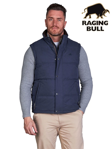 Raging Bull Blue Classic Padded Gilet (D87706) | €131 - €151