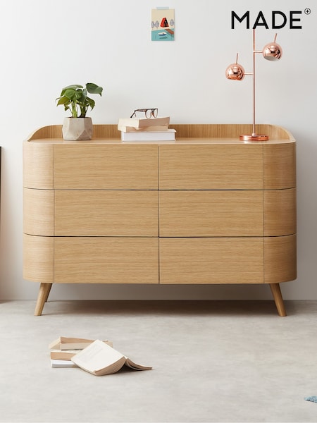 MADE.COM Oak Odie 6 Drawer Chest of Drawers (D87780) | €1,511