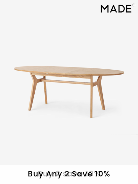 MADE.COM Oak Jenson Extendable 6 to 8 Seater Round Dining Table (D87807) | €1,007