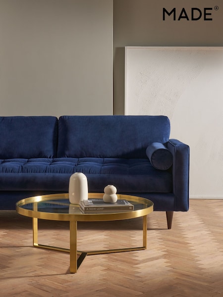 MADE.COM Brushed Brass/Glass Aula Round Coffee Table (D87820) | €567