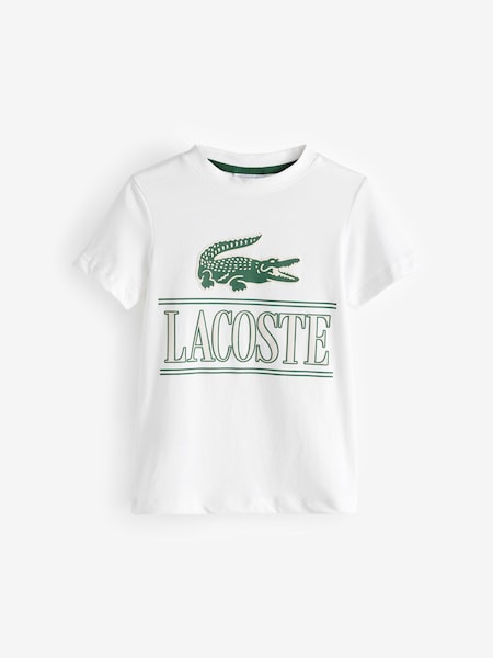 Lacoste Childrens Large Croc Effect 100% Cotton Graphic Logo T-Shirt (D87991) | €14.50 - €25