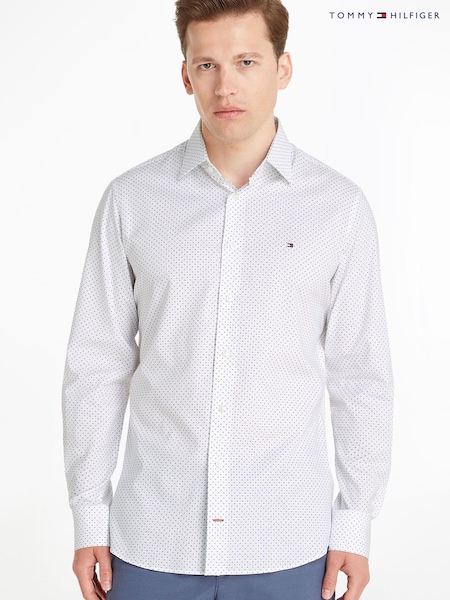 Tommy Hilfiger Dot Printed White Shirt (D88061) | €54