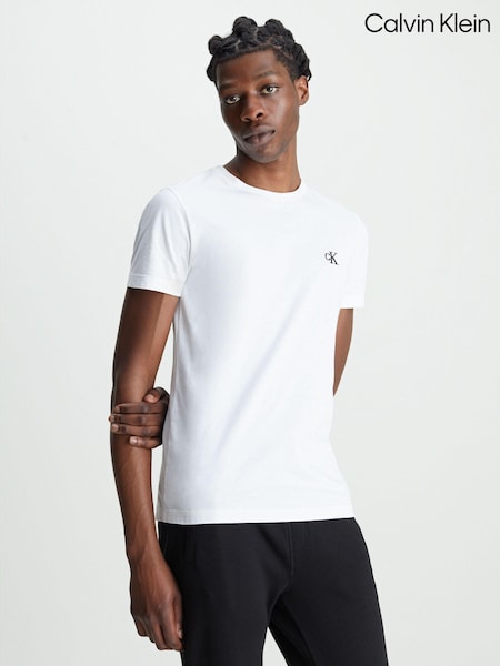 Calvin Klein White Slim Essential T-Shirt (D88073) | 111 SAR