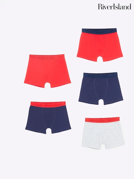 River Island Boys 100% Cotton Boxers 5 Pack (D88282) | € 20