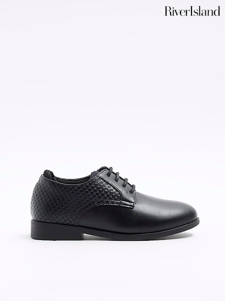 River Island Embossed Neo Point Black Shoes (D88285) | €14.50