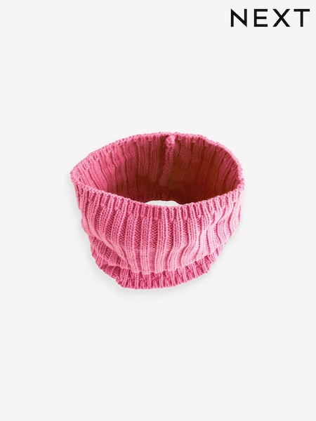 Bright Pink Ribbed Knitted Snood (1-16yrs) (D88329) | AED12 - AED23