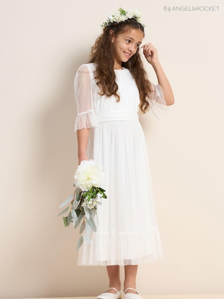 Angel & Rocket Dot Mesh Boho Elise Maxi Dress (D89059) | 236 LEI - 272 LEI