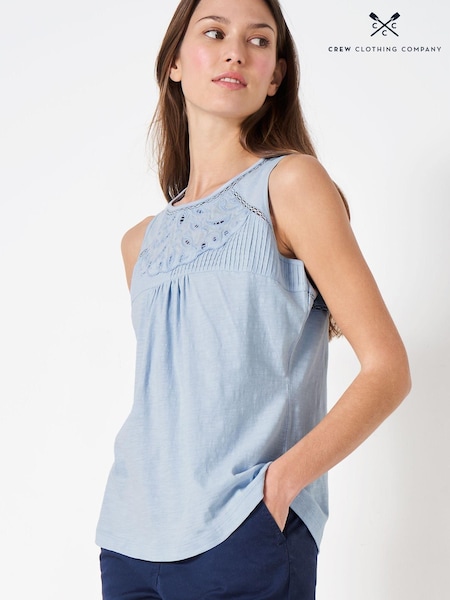 Crew Clothing Company White Cotton Jersey Top (D89476) | €21.50