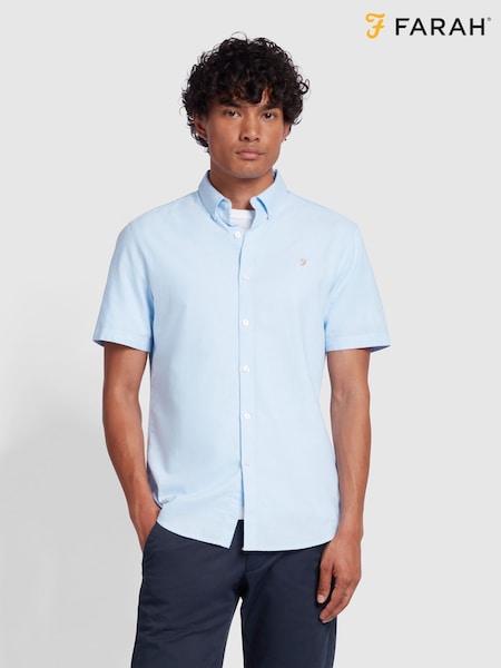Sininen kromi - Farah Brewer Short Sleeve Shirt (D89485) | €102